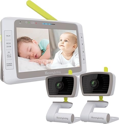 Moonybaby HD Auto Noise Reduce Baby Monitor with 2 Cameras DS-381